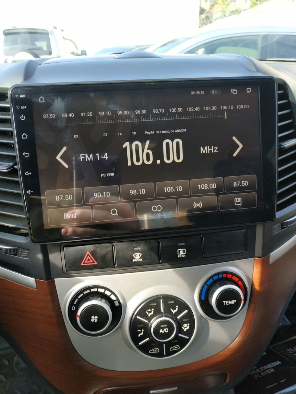 TS105, память 8/128гб для HYUNDAI SANTA FE (2006-2012), Android магнитола