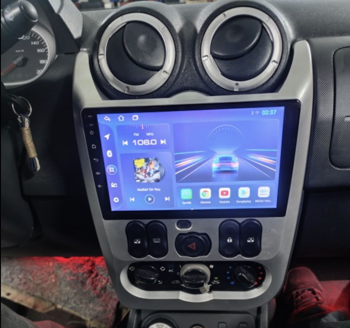 8 ядер TS105, память 8/128гб для RENAULT LOGAN (2009-2014) SANDERO (2009-2014) - серебристая рамка, Android магнитола