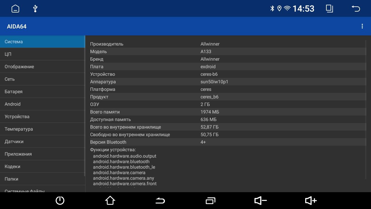 2гб+64гб для FORD TRANSIT (2014-2024), для комплектации без CD, Android автомагнитола