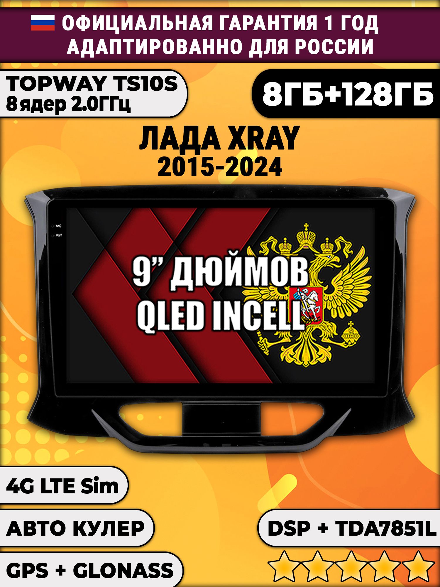 8 ядер TS105, память 8/128гб для LADA X-RAY ЛАДА XRAY (2015 2016 2017 2018 2019 2020 2021 2022 2023 2024), Android магнитола